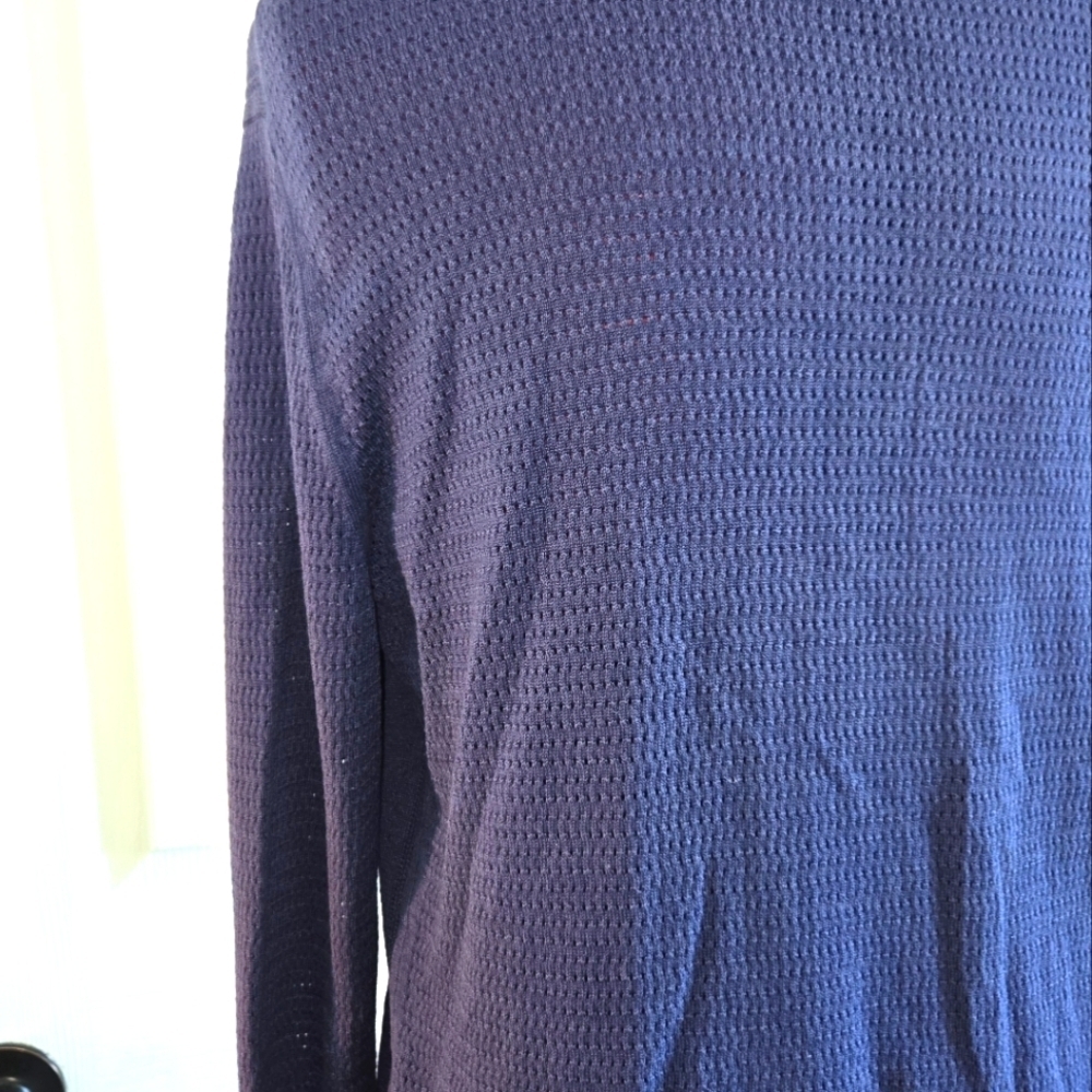 Banana Republic Small Navy Blue Silk Cotton Blend Button Up Cardigan - Picture 7 of 12